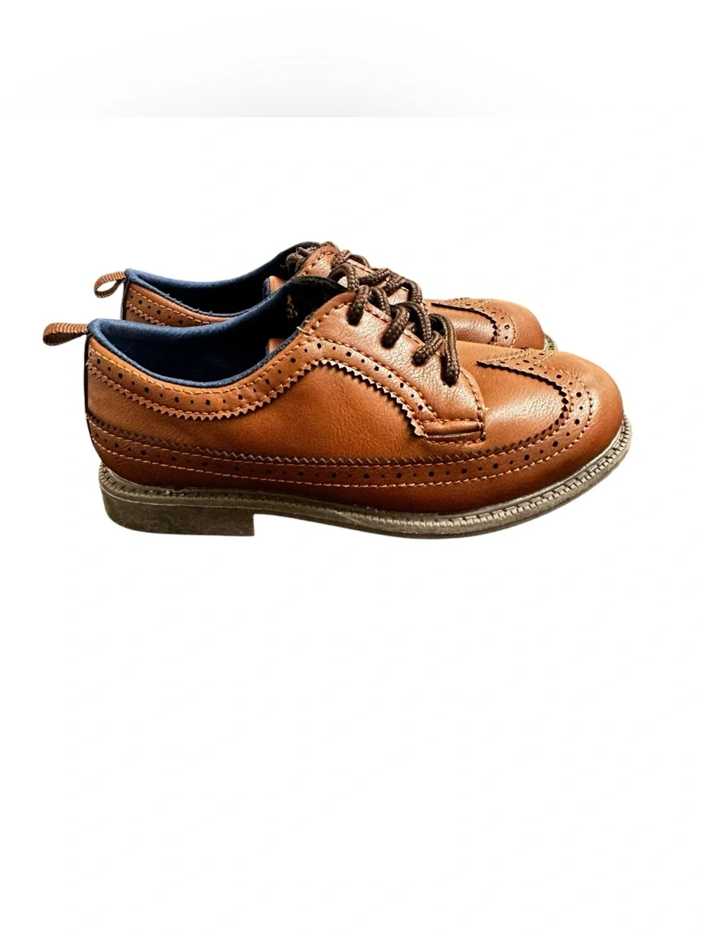 Boys Classic Wingtip Leather Brogues - Tan